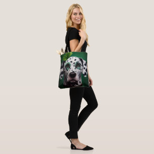 Tote Bag Chien dalmate en tenue de la Saint Patrick