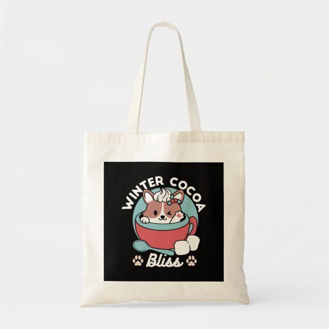 Tote Bag Chien dans la Mug Festive pour Vibes de vacances - (Devant)