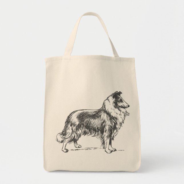 Tote Bag Chien de colley (Devant)
