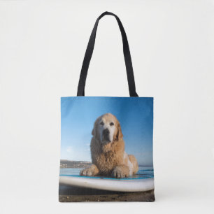 Tote Bag Chien de golden retriever s'étendant sur un