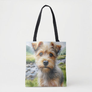 Tote Bag Chien de Terrier mou en aquarelle