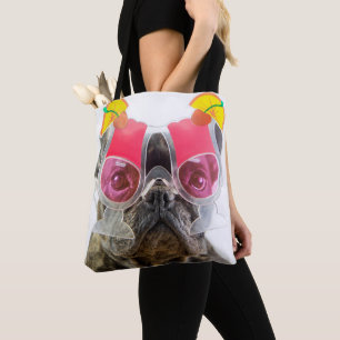 Tote Bag Chien des images de Getty avec des verres de
