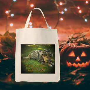 Tote Bag Chien d'Halloween en Camouflage