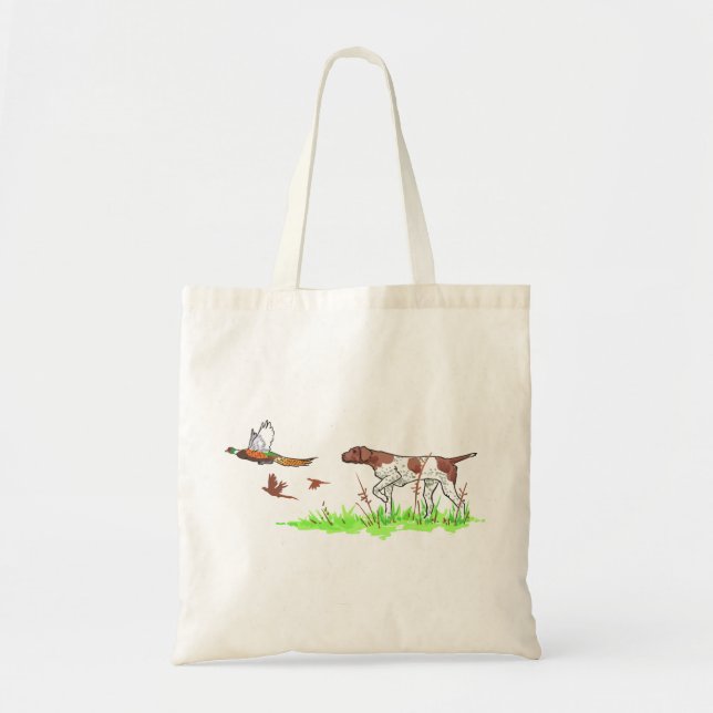 Tote Bag Chien d'oiseaux et faisans (Devant)
