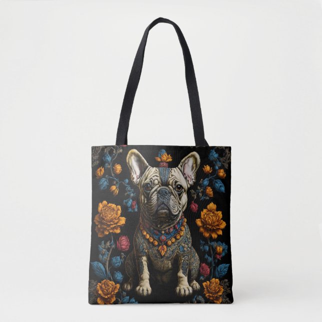 Tote Bag Chien en à baldaquin d'art populaire mexicain (Devant)