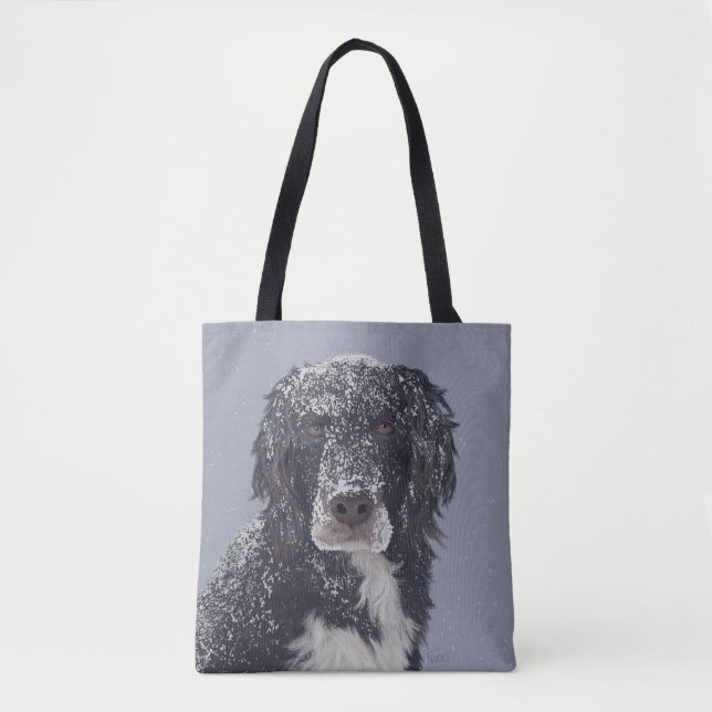 Tote Bag Chien espagnol mixer portrait animal de compagnie (Devant)