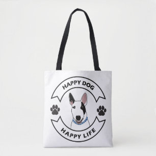 Tote Bag Chien heureux, vie heureuse