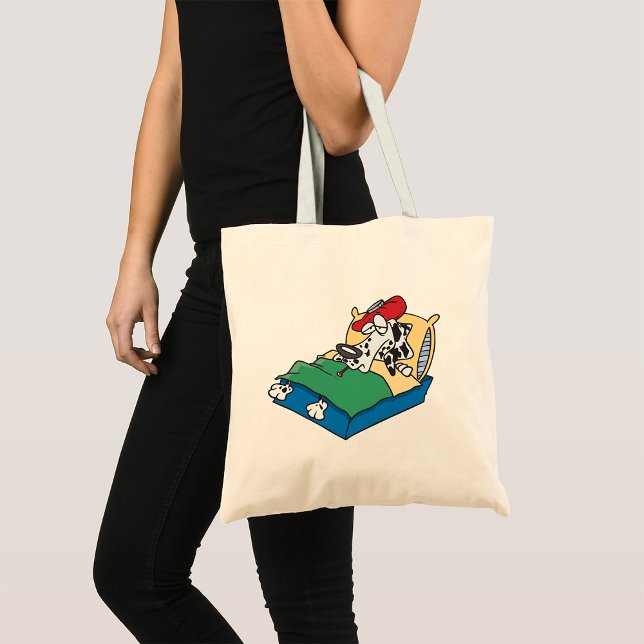 Tote Bag Chien Malade Dans Le Lit (Créateur téléchargé)