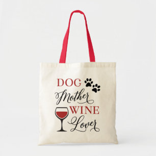 Tote Bag Chien Mère Vin Love Citation Femme