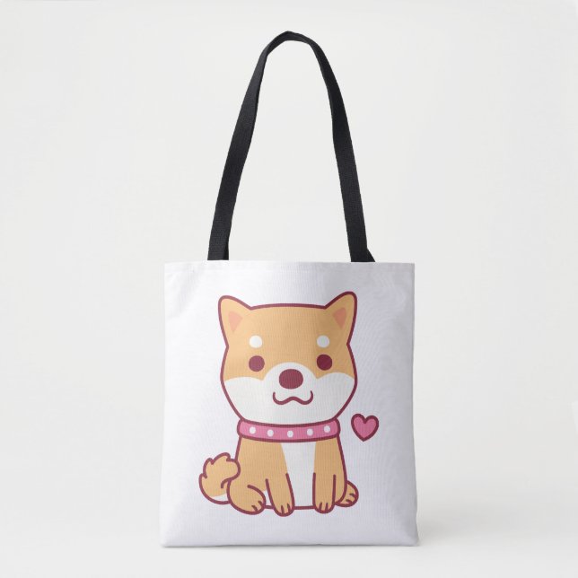 Tote Bag Chien mignon Shiba Inu (Devant)