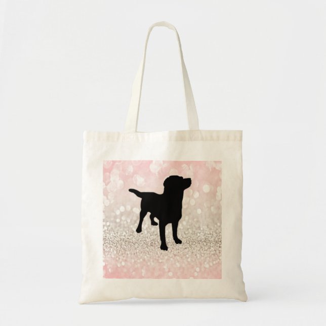 Tote Bag Chien noir étincelant (Devant)