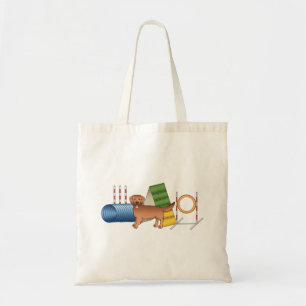 Tote Bag Chien rouge Golden Retriever avec équipement d'agi