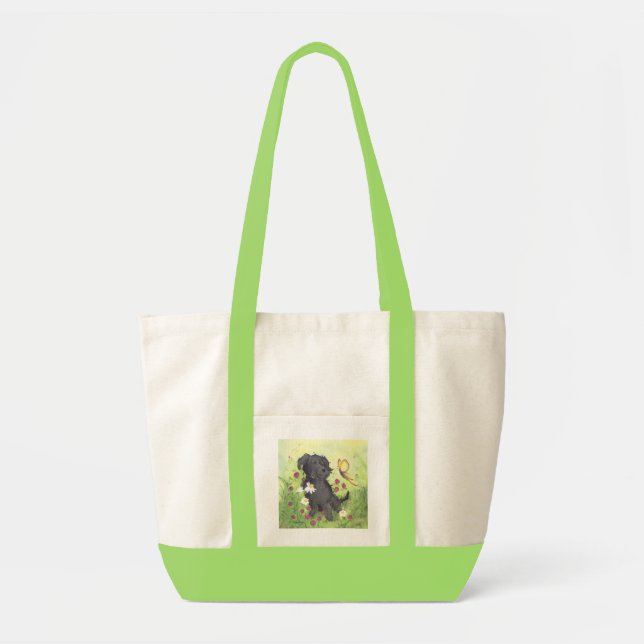 Tote Bag Chien/sac de griffonnage de Labradoodle (Devant)