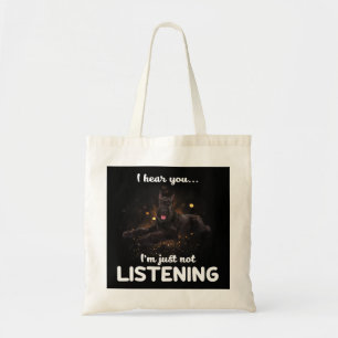 Tote Bag Chien Schnauzer Géant Je Vous Entends Ne Pas Écout