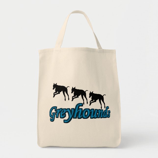 Tote Bag Chien Silhouettes Greyhound (Devant)