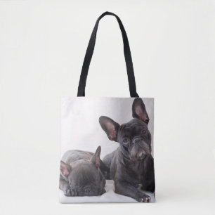 Tote Bag Chien-taupe français mignon