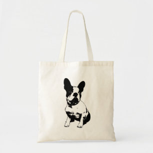 Tote Bag Chien-taureau français noir et blanc
