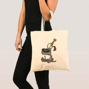 Tote Bag Chien triste d'anniversaire dessin animé avec gâte