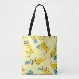 Tote Bag Chiens d'activité mignons vintage motif sans soudu