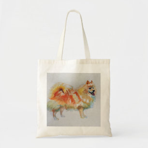 Tote Bag Chiens d'aquarelle allemands Spitz Pomeranian