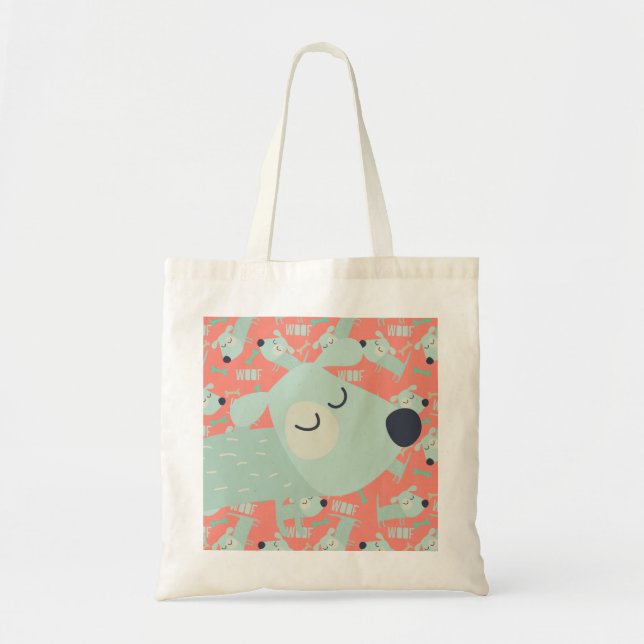 Tote Bag Chiens et os de Woof (Devant)