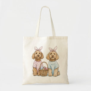 Tote Bag Chiens Goldendoodle de Pâques