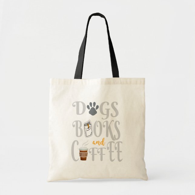 Tote Bag Chiens Livres Et Café (Devant)