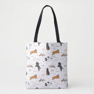 Tote Bag Chiens mignons espaniels motif