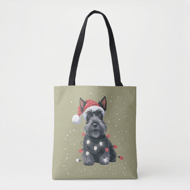 Tote Bag Chiens Scottie Scottish Terrier Christmas Chien Ma (Devant)