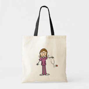 Tote Bag Chiffre femelle infirmière de bâton de cheveux