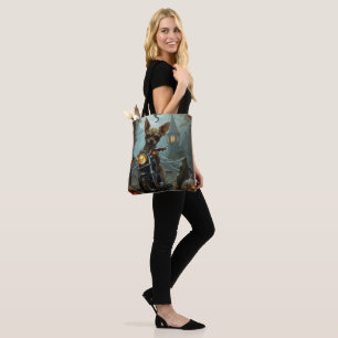 Tote Bag Chihuahua à moto Halloween épouvantable