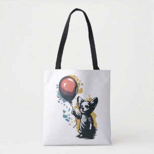 Tote Bag Chihuahua Balloon mignon Chiwawa Funny