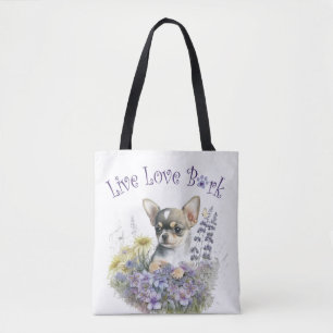 Tote Bag Chihuahua Chien Maman Florale