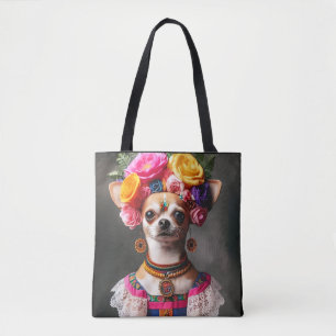 Tote Bag Chihuahua Frida Musée Kalo chef-d'oeuvre Art célèb