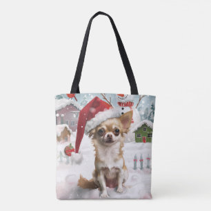 Tote Bag Chihuahua Merveilleux Noël Joyeux Noël