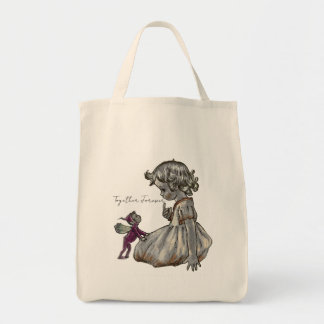 Tote Bag Child Fairy Together Forever  