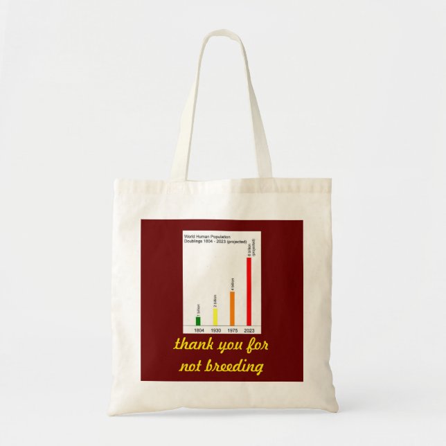 Tote Bag childfree Population humaine col 2 (Devant)