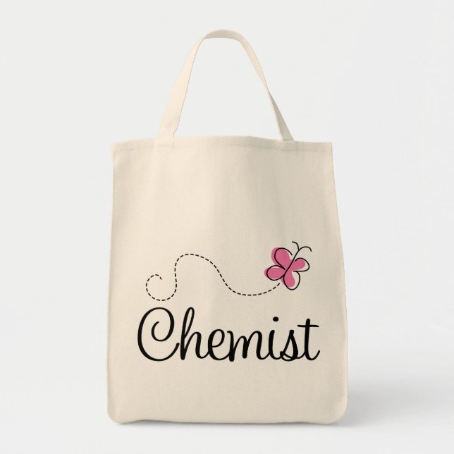 Tote Bag Chimiste rose mignon de papillon (Devant)