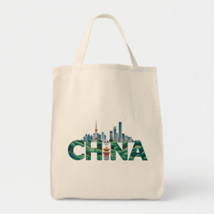 Tote Bag Chine Shanghai Temple Panda