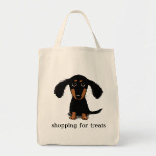 Tote Bag Chiot aux cheveux longs mignon de chien de