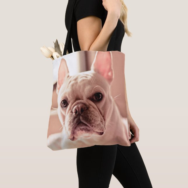 Tote Bag Chiot de bouledogue français (De près)