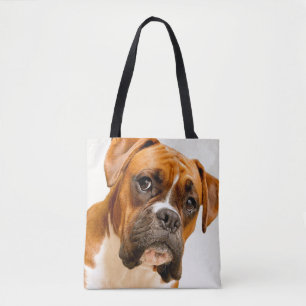 Tote Bag Chiot de boxeur sur le contexte crème en ivoire