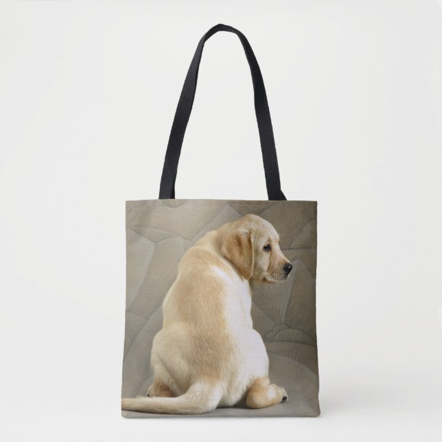 Tote Bag Chiot jaune de labrador retriever (Devant)