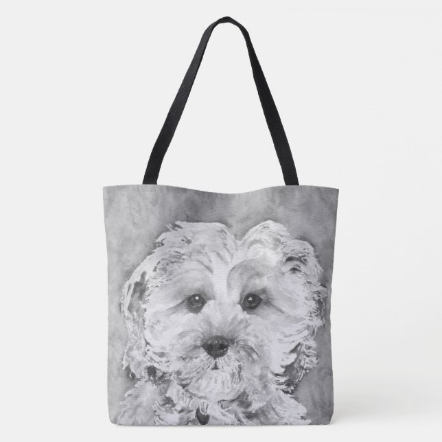Tote Bag Chiot "Ollie" de Cavapoo. (Dos)