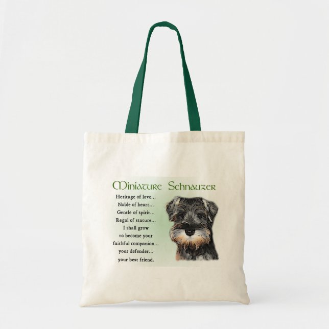 Tote Bag Chiot Schnauzer Miniature (Devant)