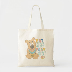 Tote Bag Chiot Scooby-Doo "Mange, Dors, Joue, Répète"
