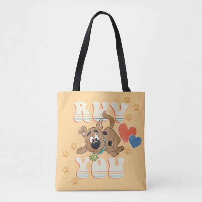 Tote Bag Chiot Scooby-Doo "Ruv You" (Devant)
