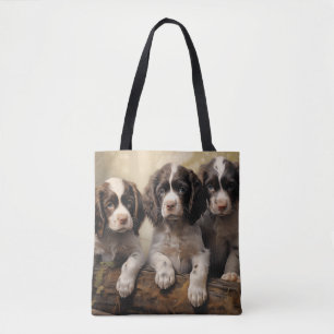 Tote Bag Chiots espagnols anglais