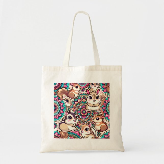 Tote Bag "ChipMunks & Cottontails" (Devant)