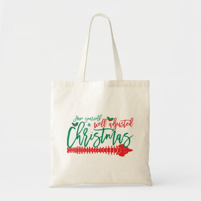Tote Bag Chiropratique de Noël bien ajusté (Devant)